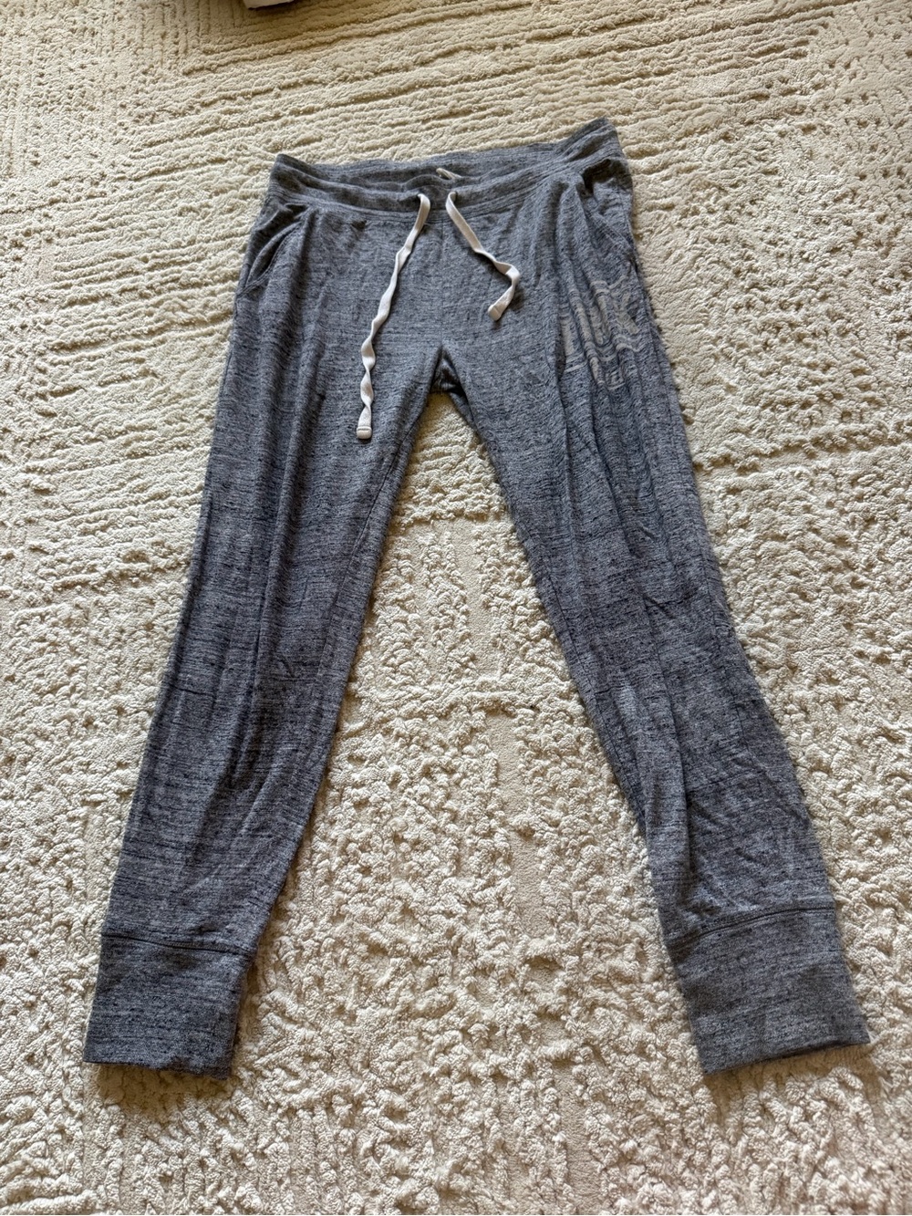 PINK Victorias Secret Cozy Gray Drawstring Lounge Pants